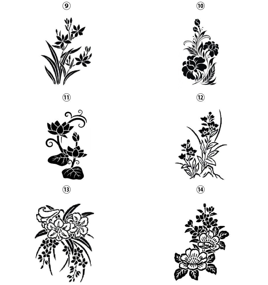 字彫り彫刻用の絵柄見本2