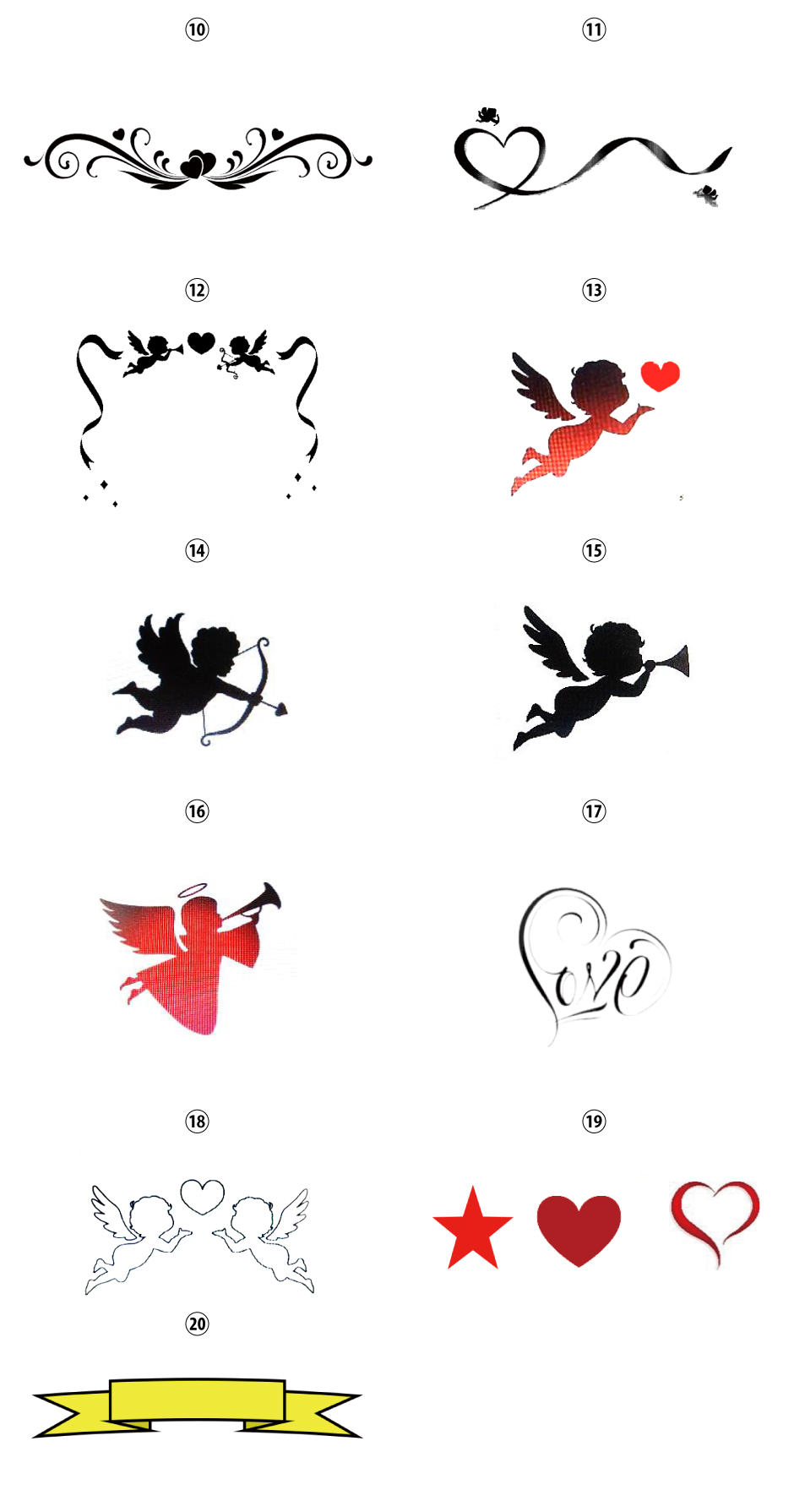 ブライダル用の絵柄見本1